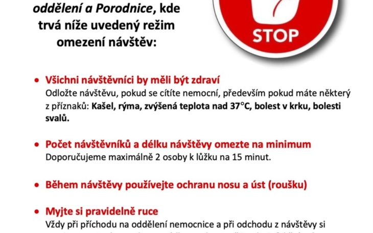 Nemocnice České Budějovice a Nemocnice Prachatice vyhlašují plošný zákaz návštěv